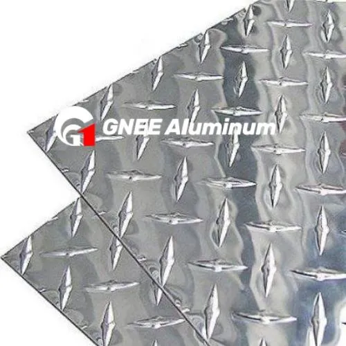 5052 H22 Diamond Tread Aluminum Sheet in Silver